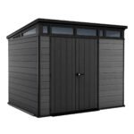 Keter Cortina 9 x 7 ft Plastic Shed – Garden Storage Shed, Grey
