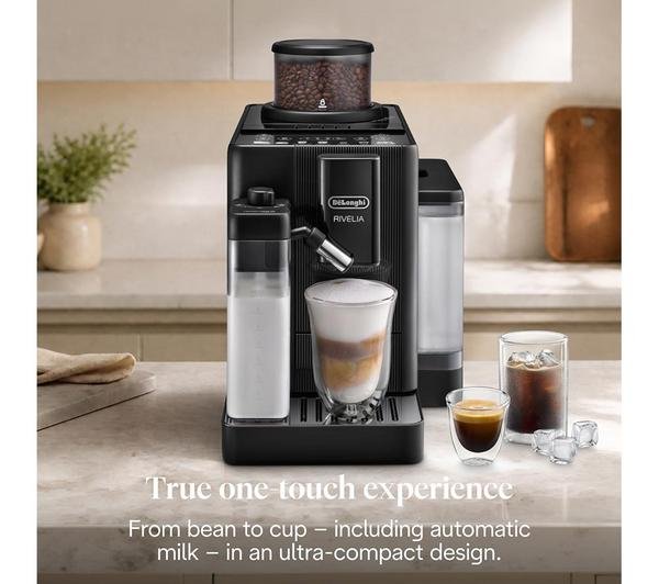 DeLonghi Rivelia Bean-to-Cup Fully Automatic Espresso and Coffee Machine - Core Black - image 8