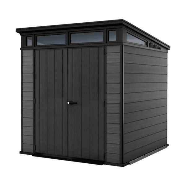 Keter Cortina 7 x 7 ft Plastic Shed – Garden Storage Shed, Grey