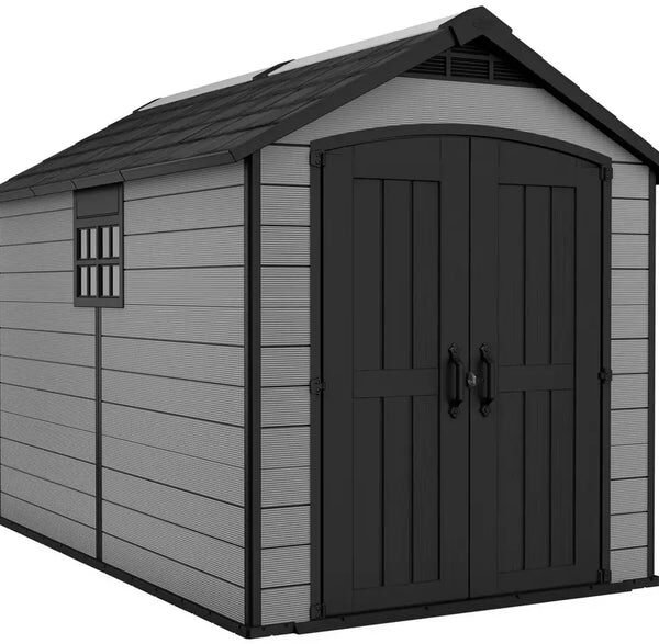 Keter Premier Plastic Garden Shed 7.5 x 11ft - Grey