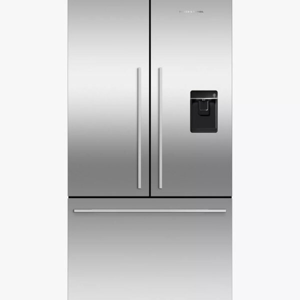 Hisense 569L French Door Freestanding Fridge Freezer in Stainless Steel with Frost Free Technology and E Energy Rating