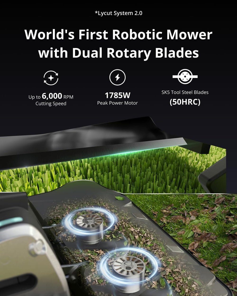 Lymow One Plus Wire-Free Robot Lawn Mower with RTK and Vision Navigation - image 2