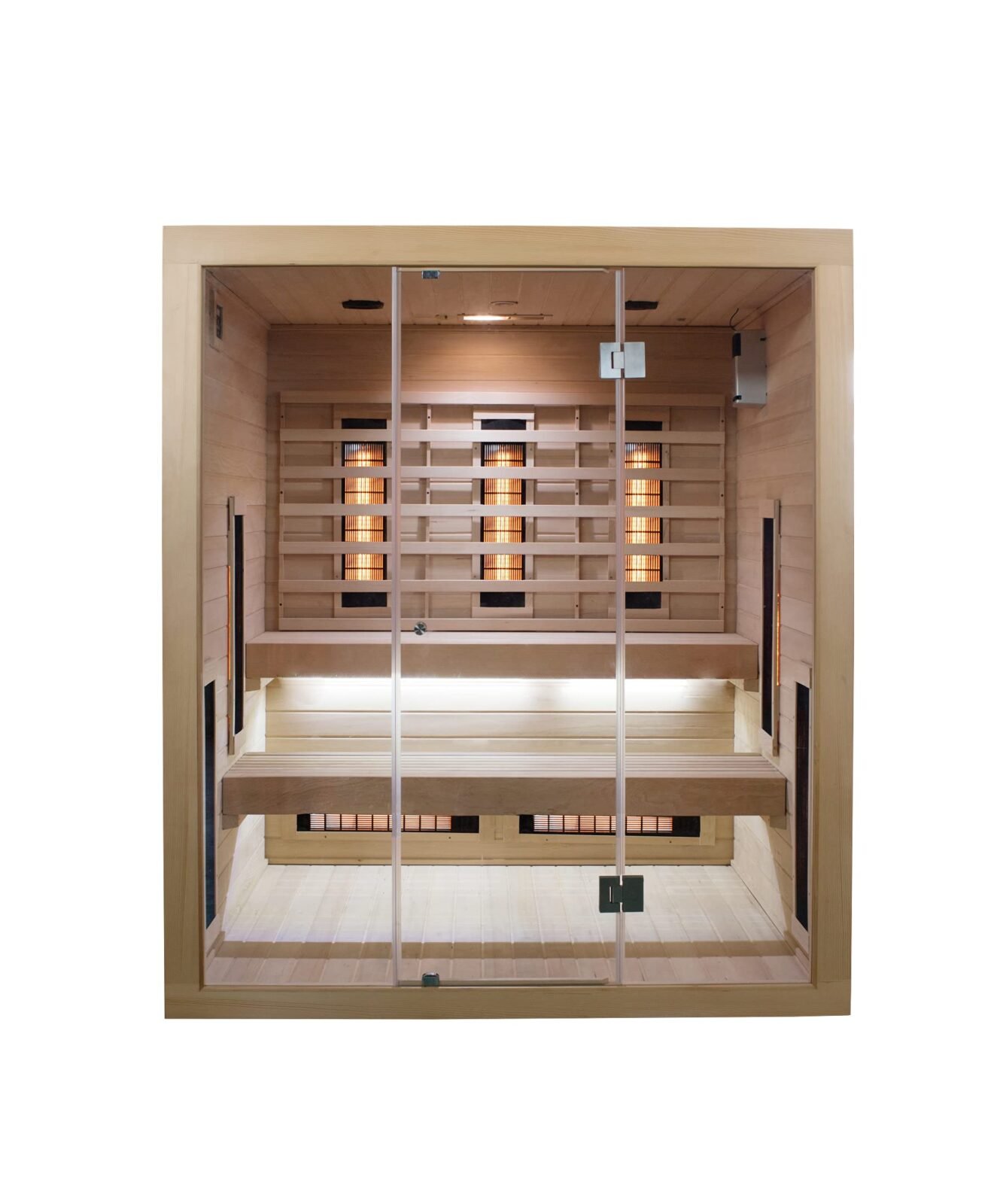 SaunaMed 2-6 Person Full Spectrum Infrared Indoor Sauna EMR NeutralTM 13A Plug & Play - 6 Person Model