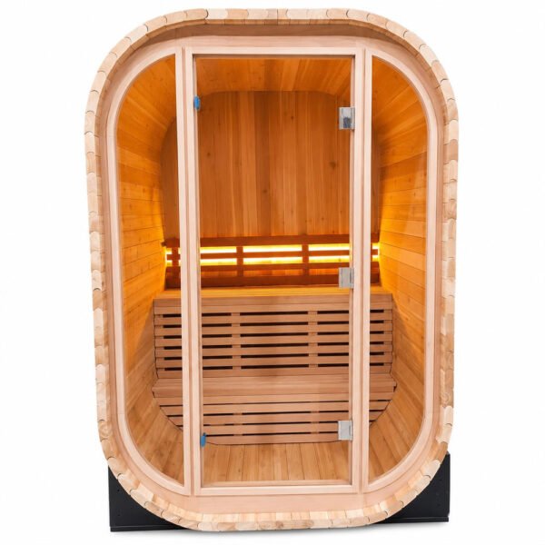 Duthss Outdoor Sauna, 2 Person – Traditional Electric Sauna with 4.5 kW Harvia Heater, 135 x 139 x 200 cm, 240V