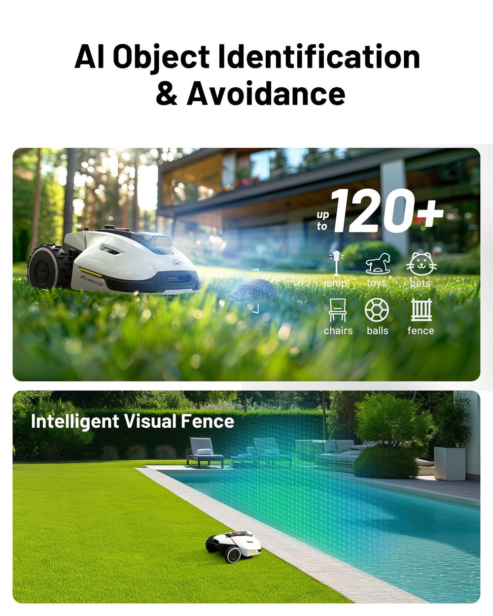MAMMOTION YUKA 3000 Robot Lawn Mower - Perimeter Wire-Free with UltraSense AI Vision & 45% Slope Capacity - image 4