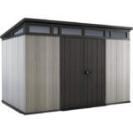 11ft x 7ft Artisan Heavy Duty Weatherproof Plastic Pent Shed in Grey