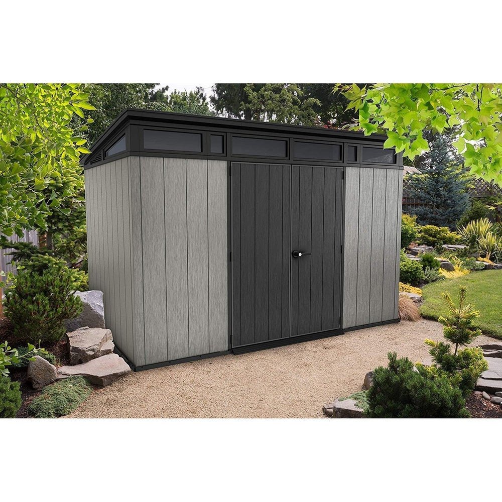11ft x 7ft Artisan Heavy Duty Weatherproof Plastic Pent Shed in Grey - image 2