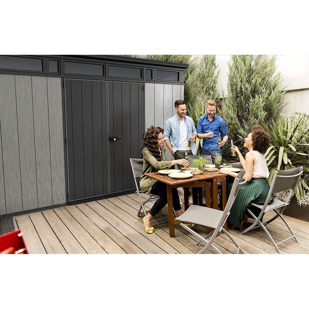 11ft x 7ft Artisan Heavy Duty Weatherproof Plastic Pent Shed in Grey - image 8