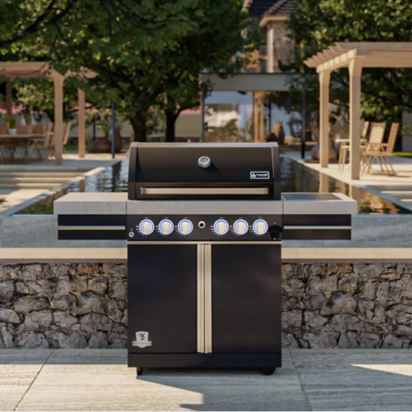 Mont Alpi Supreme 470 Gas BBQ on Cart (S-470) – Black Stainless Steel