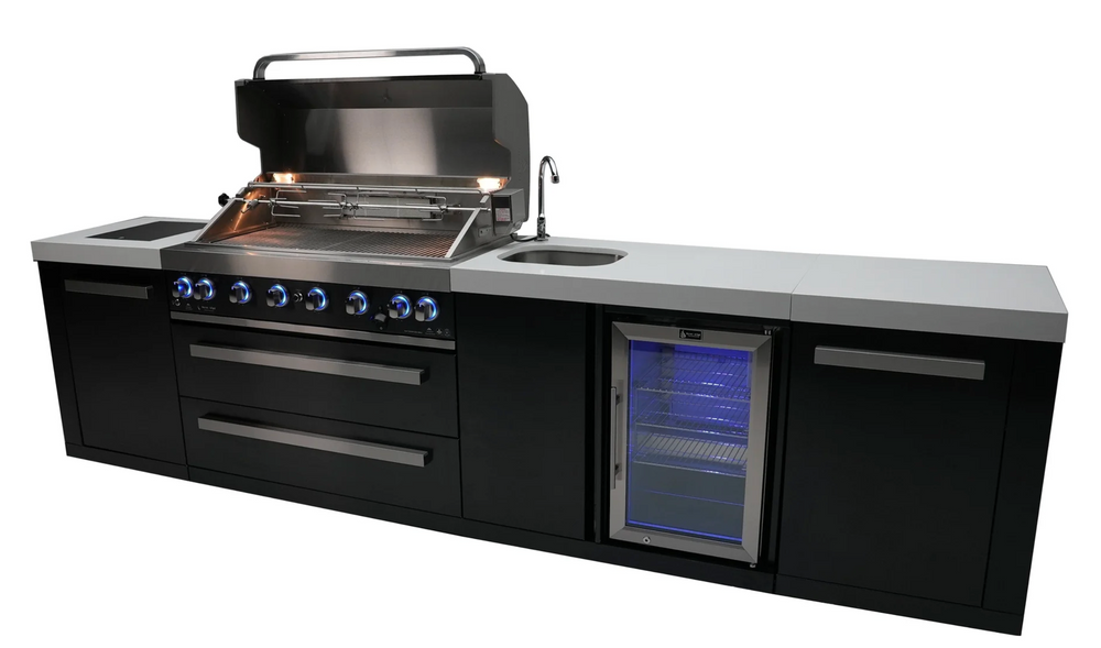 Mont Alpi 805 Black Stainless Outdoor Kitchen Island with Beverage Centre - image 3