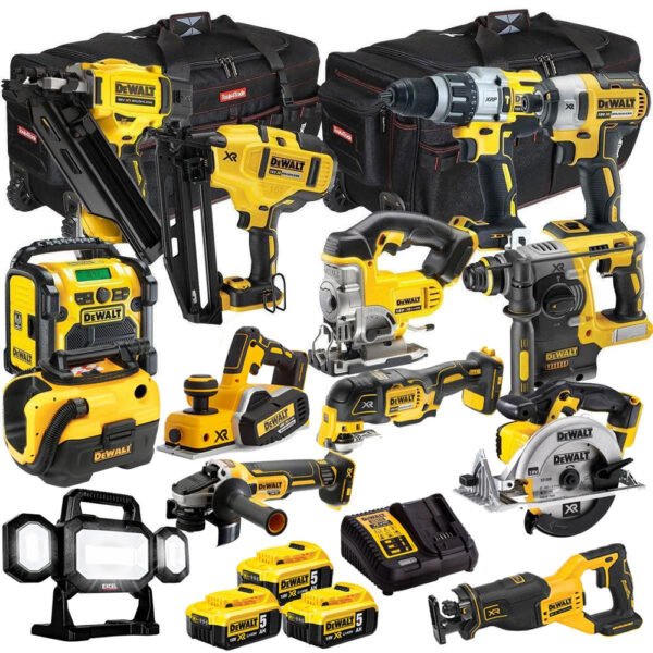 DEWALT 18V 14-Piece Power Tool Combo Kit with 3 x 5.0Ah Batteries & Charger (T4TKIT-998)