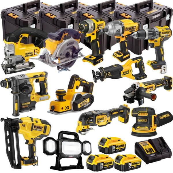 DeWalt 18V 13 Piece Cordless Power Tool Combo Kit with 3 x 5.0Ah Batteries T4TKIT-4823