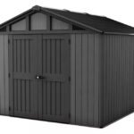 Keter Stronghold 10 x 11.5 ft Plastic Shed – Large Garden Storage Shed, Grey