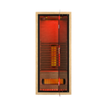 Premium Natural Wood Infrared Sauna With Red Light Therapy