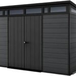 11x 7 Cortina Heavy Duty Plastic Pent Shed – Dark Grey